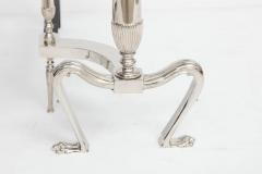 Art Deco Andirons with Fluted Finials - 981836