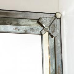Art Deco Antiqued Rectangular Wall Mirror with Sculptural Appliques - 1733125