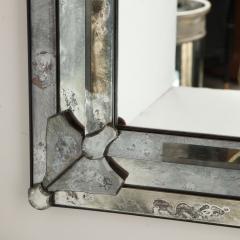 Art Deco Antiqued Rectangular Wall Mirror with Sculptural Appliques - 1733135