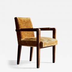 Art Deco Arm Chair in Oak France 1940s - 3440614