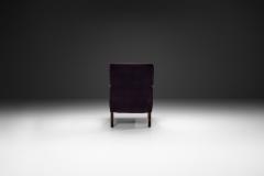 Art Deco Armchair with Aubergine Upholstery Europe First half of the 20th C - 4603857