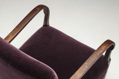 Art Deco Armchair with Aubergine Upholstery Europe First half of the 20th C - 4603861