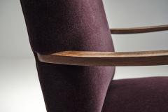 Art Deco Armchair with Aubergine Upholstery Europe First half of the 20th C - 4603862