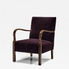 Art Deco Armchair with Aubergine Upholstery Europe First half of the 20th C - 4623851