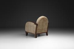 Art Deco Armchair with Carved Wooden Details Europe First half of the 20th C - 4646934
