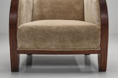 Art Deco Armchair with Carved Wooden Details Europe First half of the 20th C - 4646939