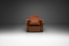 Art Deco Armchair with Wood Detailing Europe first half of the 20th Century - 4555935
