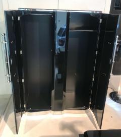 Art Deco Armoire Black Lacquer and Chrome France circa 1930 - 1015203