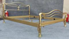 Art Deco Art Nouveau Solid Brass Enameled Steel Queen Bed Armoni Essebi Italy - 3253806