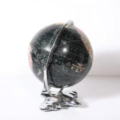 Art Deco Aviation Globe on Sculptural Airplane Base in Chrome - 4720077