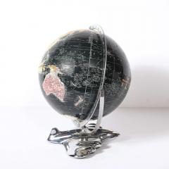 Art Deco Aviation Globe on Sculptural Airplane Base in Chrome - 4720078