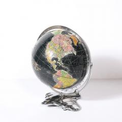 Art Deco Aviation Globe on Sculptural Airplane Base in Chrome - 4720079