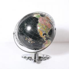 Art Deco Aviation Globe on Sculptural Airplane Base in Chrome - 4720080