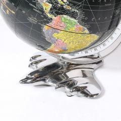 Art Deco Aviation Globe on Sculptural Airplane Base in Chrome - 4720081