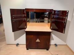 Art Deco Bar Cabinet Rosewood Veneer and Nickel France circa 1940 - 2180943