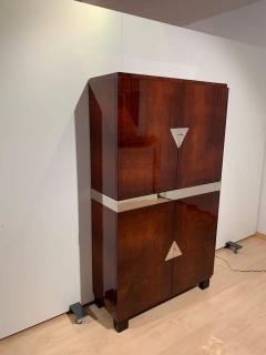 Art Deco Bar Cabinet Rosewood Veneer and Nickel France circa 1940 - 2181147