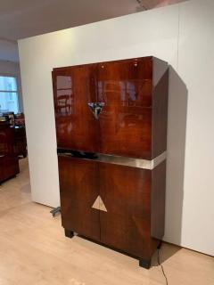 Art Deco Bar Cabinet Rosewood Veneer and Nickel France circa 1940 - 2181148