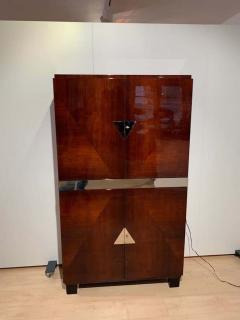 Art Deco Bar Cabinet Rosewood Veneer and Nickel France circa 1940 - 2181150