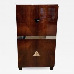 Art Deco Bar Cabinet Rosewood Veneer and Nickel France circa 1940 - 2226117