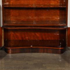 Art Deco Bar Cabinet in Bookmatched Walnut Burled Elm w Black Lacquer Accents - 4265812