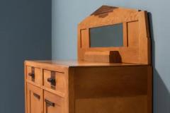 Art Deco Bar Cabinet in Solid Oak and Coromandel 1930s - 3653924