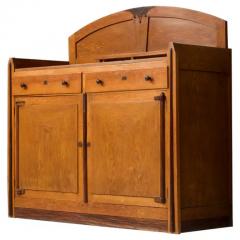 Art Deco Bar Cabinet in Solid Oak and Coromandel Europe 1930 - 3653896