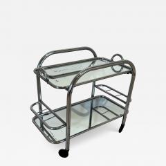 Art Deco Bar Cart by Robert Mallet Stevens Chromed Steel France circa 1925 - 2740385