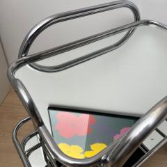 Art Deco Bar Cart by Robert Mallet Stevens Chromed Steel France circa 1925 - 4427364