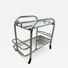 Art Deco Bar Cart by Robert Mallet Stevens Chromed Steel France circa 1925 - 4427494