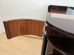 Art Deco Bar Cart in Lacquered Rosewood with Swivel Shelf France circa 1930 - 4305979