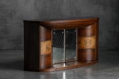 Art Deco Bar Console with Mirrored Doors Italy 1940s - 4577889