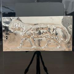 Art Deco Bar Sideboard Black Lacquer Chromed Lion Appliqu s France circa 1930 - 4248249