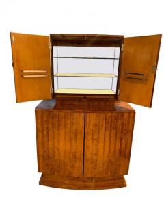 Art Deco Bar or Drinks Cabinet Ash Veneer England circa 1930 - 1576693