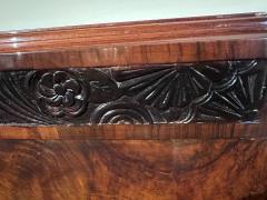 Art Deco Bedroom Suite Queen Size Figured Walnut Restored - 3778971