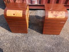 Art Deco Bentwood 3 Drawer Nightstands - 4814127
