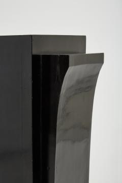 Art Deco Black Lacquer Pedestal - 2568418