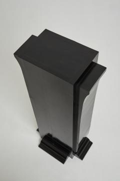 Art Deco Black Lacquer Pedestal - 2568420