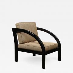 Art Deco Black Lacquer Streamlined Armchair by Modernage Furniture Company - 2669531