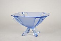 Art Deco Blue Glass Bowl Austria circa 1920 - 3657941