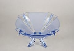Art Deco Blue Glass Bowl Austria circa 1920 - 3657944