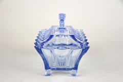 Art Deco Blue Glass Box with Lid Austria circa 1920 - 3484036