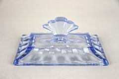 Art Deco Blue Glass Box with Lid Austria circa 1920 - 3484042