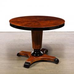 Art Deco Book Matched Inlayed Burled Walnut Occasional Table - 2809619
