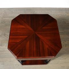 Art Deco Book Matched Rosewood Occasional Table w Secret Button Drawers - 4489896