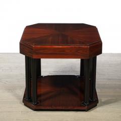 Art Deco Book Matched Rosewood Occasional Table w Secret Button Drawers - 4489897