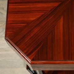 Art Deco Book Matched Rosewood Occasional Table w Secret Button Drawers - 4489898