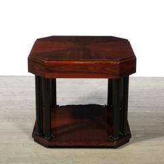 Art Deco Book Matched Rosewood Occasional Table w Secret Button Drawers - 4489904