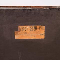 Art Deco Book Matched Walnut Black Lacquer Detailed Chest w Bakelite Pulls - 4465794