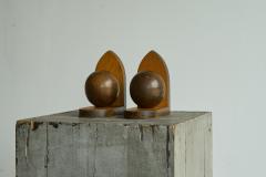 Art Deco Bookends in Wood 1930s - 4582676