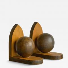 Art Deco Bookends in Wood 1930s - 4583035